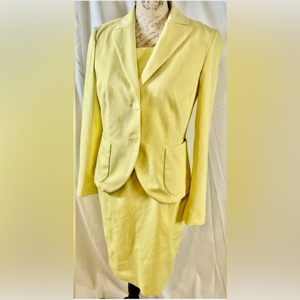 Escada Two-Piece Yellow Dress Set Size 8